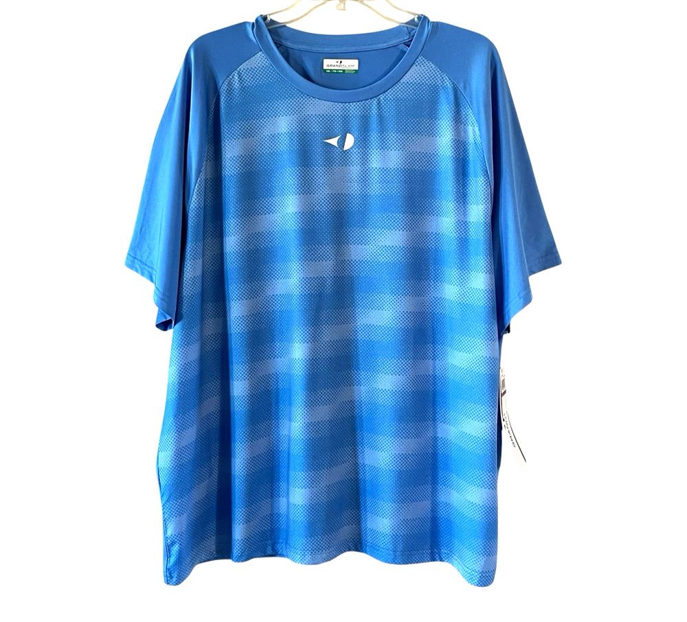 NEW Grand Slam Performance Men's Size XXL Blue Short Sleeve Pullover Shirt NWT